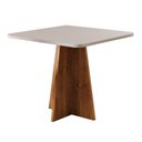 Ver imagem 5 de Conjunto Mesa de Jantar 4 Lugares Quadrada em MDF Tulipa Mel e Bege