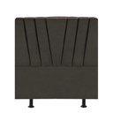 Ver imagem 2 de Cabeceira Estofada Bélgica 90cm Solteiro para Cama Colchão Box Quarto Linho Marrom - Aurora Line