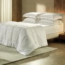 Ver imagem 1 de Jogo de Cama 4 Peças 300 Fios Bambu com Bordado Rithos Branco e Bege Altenburg