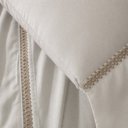 Ver imagem 3 de Jogo de Cama 4 Peças 300 Fios Bambu com Bordado Rithos Branco e Bege Altenburg