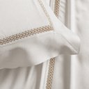 Ver imagem 5 de Jogo de Cama 4 Peças 300 Fios Bambu com Bordado Rithos Branco e Bege Altenburg