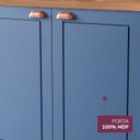 Ver mais imagens de Cozinha Pérola 2 Peças Balcão 3 Gavetas 2 Portas e Balcão 2 Portas Yescasa Azul/Freijó