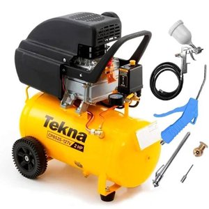 Compressor de Ar 2,0 HP 24 Litros 8,5 PÉS CP8525 TEKNA com Kit Multiuso