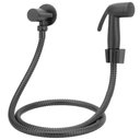 Ver imagem 1 de Ducha Higiênica Preto/black Banheiro Completa Metal 1/4v.