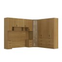Ver imagem 6 de Quarto Modulado Queen 6 Peças Altezza Clean Belmax:Freijó