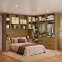 Ver imagem 2 de Quarto Modulado Queen 6 Peças Altezza Clean Belmax:Freijó