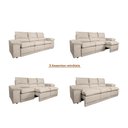 Ver imagem 4 de Sofá Plaza 2,30m com Molas no Assento Retrátil e Reclinável Velosuede - Netsofas - Bege