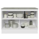 Ver imagem 4 de Balcão de Cozinha 120 Cm 2 Portas Branco/preto Lux Madesa Branco/preto