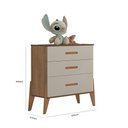 Ver imagem 6 de Quarto Infantil com Guarda Roupa 4 Portas e Comoda Carvalho Canaã Baby