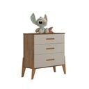 Ver imagem 4 de Quarto Infantil com Guarda Roupa 4 Portas e Comoda Carvalho Canaã Baby