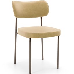 Cadeira Decorativa Sala de Jantar Melina Base Arena L02 Couríssimo Fendi - Lyam Decor - 1