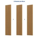Ver imagem 4 de Painel Ripado para TV 48 Polegadas Planejado 120x230cm Aruá CabeCasa MadeiraOriginals Marrom/Jatobá