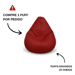 Puff Pera com Enchimento Decoração Conforto Eventos Almofadão - Rosa - 2