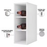 Nicho Aéreo Adega Garrafeiro 20cm com 3 Divisórias Lizze M05 Branco - Inoviza - 4