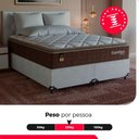 Ver imagem 5 de Cama Box Queen + Colchão Comfort Class Pillow Top 158x198cm Marrom/suede Branco