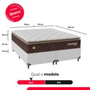Ver imagem 4 de Cama Box Queen + Colchão Comfort Class Pillow Top 158x198cm Marrom/suede Branco