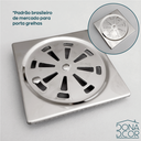 Ver imagem 5 de Ralo Grelha Para Banheiro 15x15 Inox Alto Padrão Abre Fecha