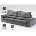 Ver imagem 5 de Sofá com Carregador Usb e Molas no Assento Retrátil Reclinável Nice 2,50m Velosuede - Netsofas