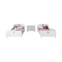 Ver imagem 4 de Kit 2 Camas Solteiro para Colchão 88x188cm com Mesa de Cabeceira 2 Portas Multimóveis Mp4374