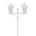 Ver imagem 5 de Kit 2 Postes Luminária Branco 1,6m Jardim 2 Lâmpadas E27 Grega Lente Fosca Dital
