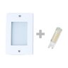 Balizador de Embutir Escada Parede Branco 4x2 Alumínio + Lâmpada Led G9 5w Branco Quente - 1