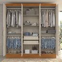 Ver imagem 5 de Guarda Roupa Casal 6 Portas e 2 Gavetas Leonard Off White/Cinamomo