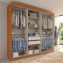 Ver imagem 4 de Guarda Roupa Casal 6 Portas e 2 Gavetas Leonard Off White/Cinamomo