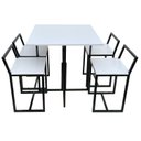 Ver imagem 2 de Mesa Prime 4 Cadeiras Quadrada BF Decor Prime Compacta Preto/Branco
