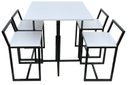 Ver imagem 2 de Mesa Prime 4 Cadeiras Quadrada BF Decor Prime Compacta Preto/Branco