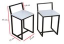 Ver imagem 5 de Mesa Prime 4 Cadeiras Quadrada BF Decor Prime Compacta Preto/Branco