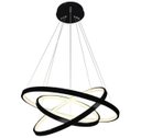 Ver imagem 5 de Lustre Pendente Moderno 3 Anéis Led 60w Preto Branco Quente Bivolt 9001-3p