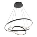 Ver imagem 4 de Lustre Pendente Moderno 3 Anéis Led 60w Preto Branco Quente Bivolt 9001-3p