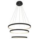 Ver imagem 6 de Lustre Pendente Moderno 3 Anéis Led 60w Preto Branco Quente Bivolt 9001-3p