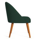 Ver imagem 5 de Kit 06 Cadeiras Poltrona de Jantar Luna Suede Verde Pés Palito Castanho
