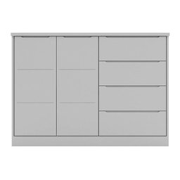 Jogo de Quarto Infantil Pietra com Guarda Roupa e Cômoda Cinza - PR Baby - 5 Jogo de Quarto Infantil Pietra com Guarda Roupa e Cômoda Cinza - PR Baby - 5