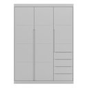 Ver imagem 3 de Jogo de Quarto Infantil Pietra com Guarda Roupa e Cômoda Cinza - PR Baby