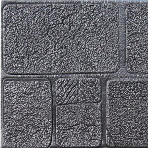 Painel Placa 3D Auto Adesivo Tijolinho Pedras Preto 70x70cm