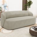 Ver imagem 2 de Sofá 2 Lugares Orgânico para Sala de Estar Living 170cm Heidy F04 Veludo Bege - Lyam Decor