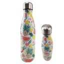 Ver imagem 1 de Garrafa Termica 500ml Estampada Flores Frutas Inox Florido Floral Trabalho Corrida Caminhada Dia a D