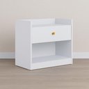 Ver imagem 5 de Gaveteiro Alef - 1 Gaveta e Nicho Inferior - Mdp com Pintura Uv - Colibri - Branco Fosco