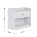 Ver imagem 7 de Gaveteiro Alef - 1 Gaveta e Nicho Inferior - Mdp com Pintura Uv - Colibri - Branco Fosco