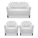 Ver imagem 1 de Kit Namoradeira e 02 Poltrona Julia A02 Branco