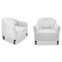 Ver imagem 4 de Kit Namoradeira e 02 Poltrona Julia A02 Branco