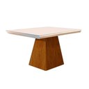Ver imagem 6 de Conjunto: Mesa de Cozinha Luna Tampo Madeirado c/ Vidro Canto Reto 120x80cm e 4 Cadeiras Grécia