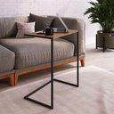 Ver imagem 1 de Mesa Lateral Estrutura em Aço 58cm 27886 Steel Quadra Artesano - Hanover/preto
