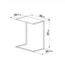 Ver imagem 3 de Mesa Lateral Estrutura em Aço 58cm 27886 Steel Quadra Artesano - Hanover/preto