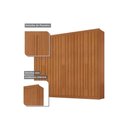 Ver imagem 2 de Guarda Roupa Casal 6 Portas Ripadas e 6 Gavetas Atenas Cinamomo - Conquista