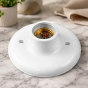 Ver imagem 3 de Kit 5 Plafon Branco 113 com Soquete E-27 de Porcelana Redondo