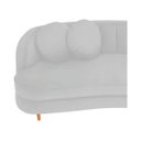 Ver imagem 5 de Sofá Curvo 3 Lugares Orgânico Sala Recepção Escritório Decorativo Luxo Panamá 200cm Bouclé