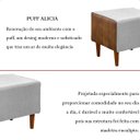 Ver imagem 5 de Kit 2 Puff Retangular Alicia Linho Gelo e Corano Nozes Pés Palito Castanho - Arkell